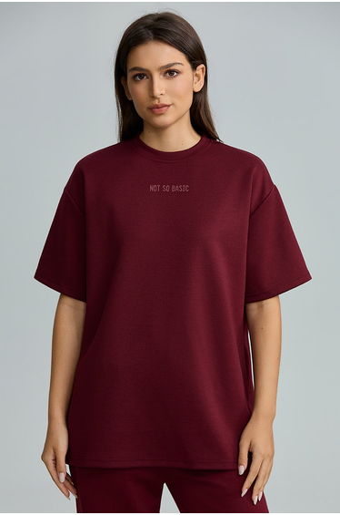 Oversized T Shirt With Embossed Logo