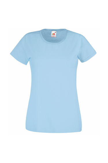 Fruit Of The Loom Ladies/Womens Lady-Fit Valueweight Short Sleeve T-Shirt - Sky Blue