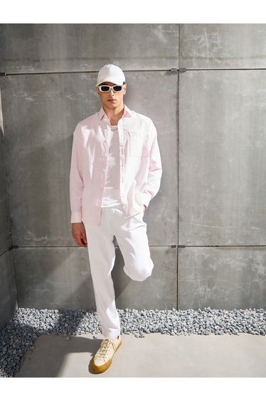 Men Striped Long Sleeve Relaxed Fit Shirt