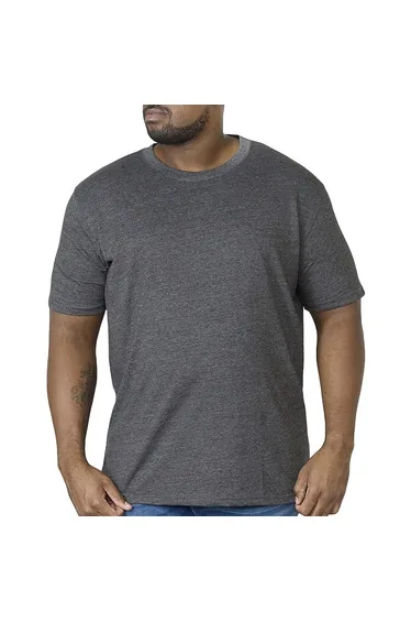 Duke Mens Flyers-2 Kingsize Crew Neck T-Shirt - Charcoal Melange