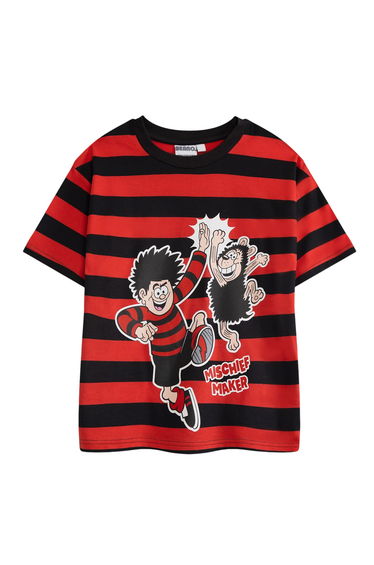 Beano Boys Dennis the Menace Short-Sleeved T-Shirt - Red