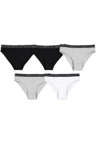 Pack of 5 Briefs in Plain Cotton