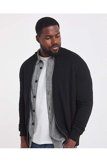 Zip Through Funnel Neck Knit Cardigan