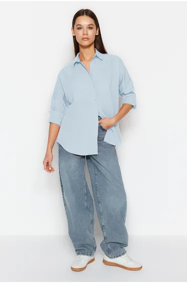 Shirt - Navy blue - Oversize