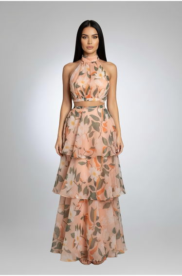 LARA CORAL FLOWER DRESS