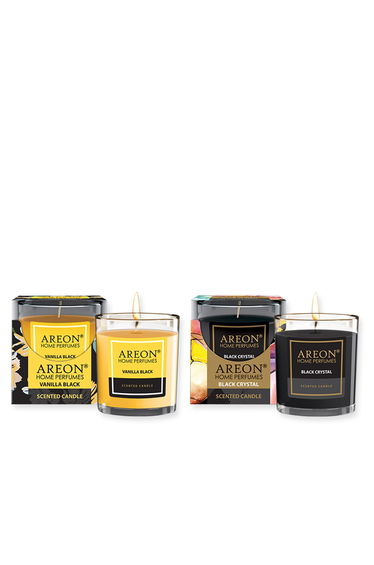 Areon Scented Candle Collection (Vanilla Black - Black Crystal)