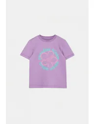 Lilac-Anthracite Girl's Knitted T-Shirt - 4