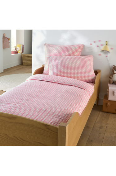 Vichy Fleuris Pillowcase in Washed Cotton