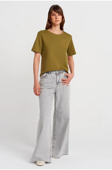 Dilvin Women's Cotton Crew Neck T-Shirt