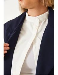 Women's Shirt Detail Long Vest - 4