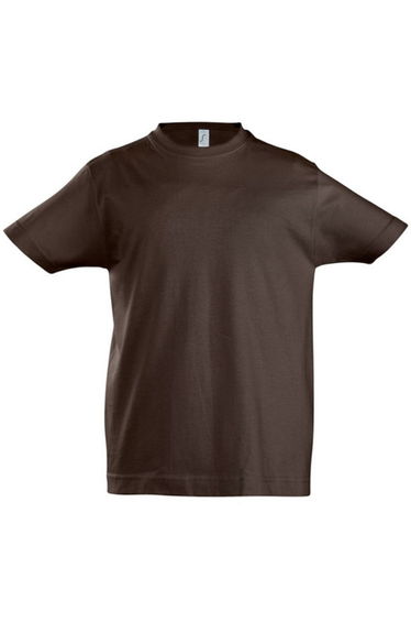 SOLS Kids Unisex Imperial Heavy Cotton Short Sleeve T-Shirt - Chocolate