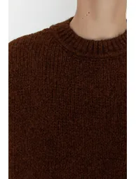 سويتر محبوك - بني - 3