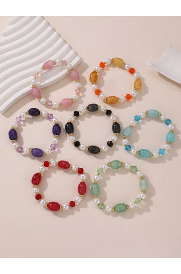 Set of 7 - Multi Beaded Bracelets