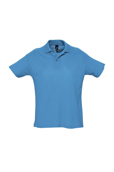 SOLS Mens Summer II Pique Short Sleeve Polo Shirt - Aqua