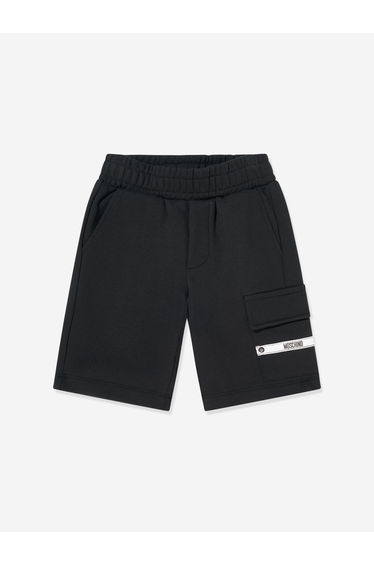 Moschino Boys Logo Pocket Shorts in Black