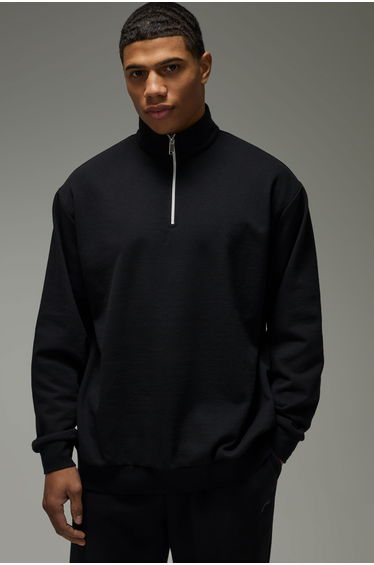 MAN Active Premium Oversized 1/4 Zip - black