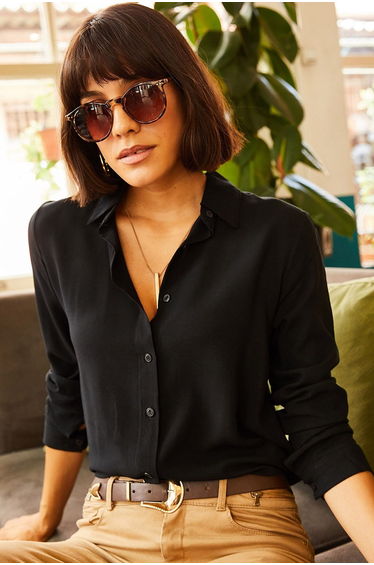 Shirt - Black - Regular fit
