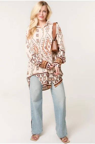 Shirt With Geometric Print
