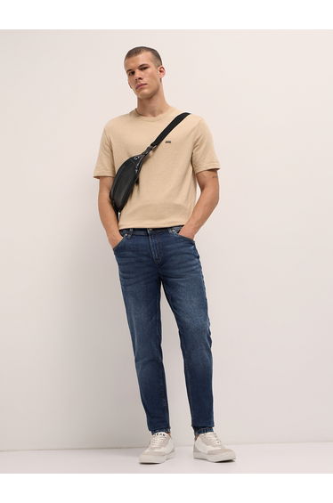 Men Mid Rise Cotton Washed Skinny Fit Jeans