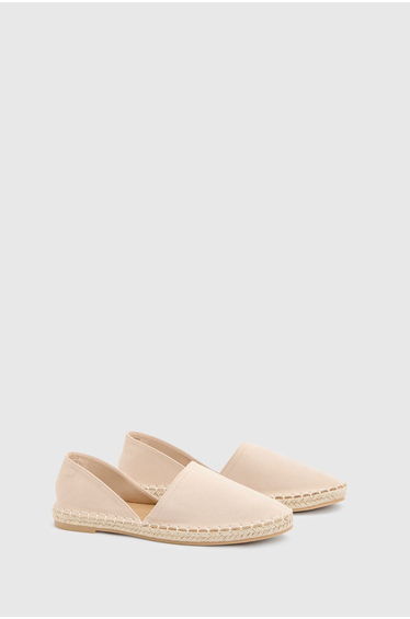 Jane Faux Suede Slip On Espadrille Flat Shoes