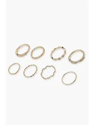 Twist Wave Ring Pack - gold - 1