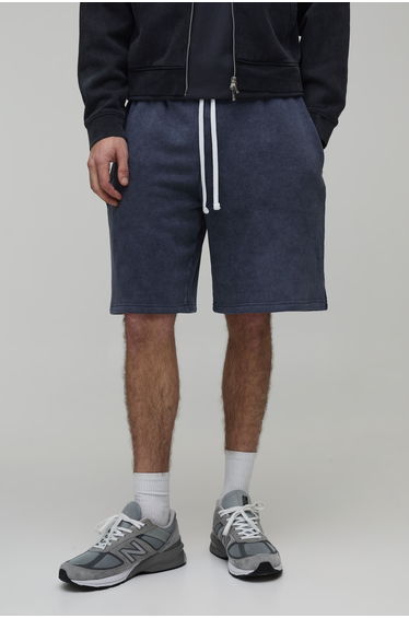 Essential Washed Baggy Short - washed navy