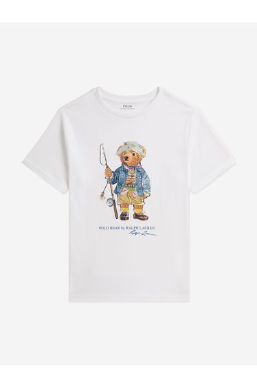 Ralph Lauren Boys Polo Bear T-Shirt in White