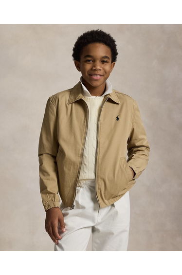 Boys Bayport Cotton Jacket in Beige