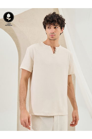 Oversized Plain V Neck T-Shirt