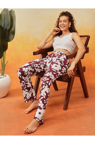 Floral Print Rayon Pyjama