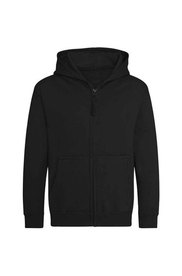 AWDis Cool Childrens/Kids Zoodie Full Zip Hoodie - Jet Black