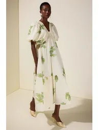 فستان جاردان فو  متعدد الالوان بطبعة أزهار - 3