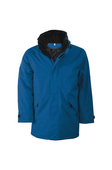 Kariban Mens Parka Performance Jacket - Light Royal/Black