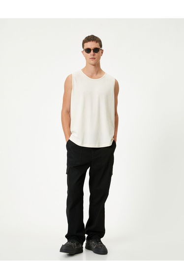 Basic Tank Top Sleeveless Crew Neck Cotton