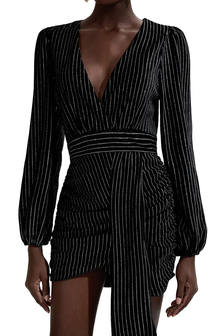 nadine velvet mini dress Nadine Velvet Bustier Mini Dress