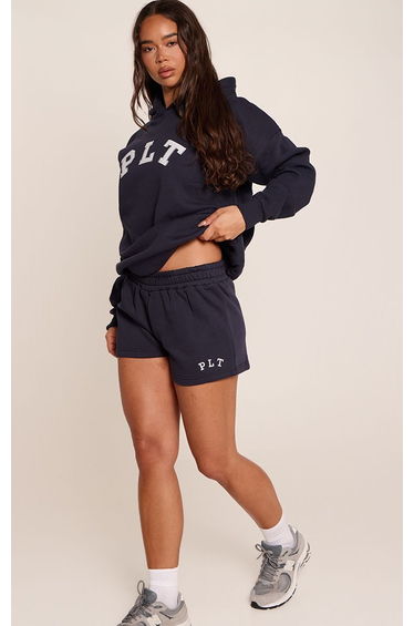 Navy PLT Logo Sweat Shorts