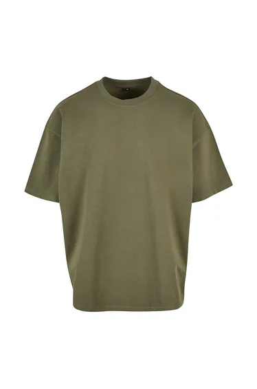 Mens Plain Ultra Heavyweight T-Shirt - Olive