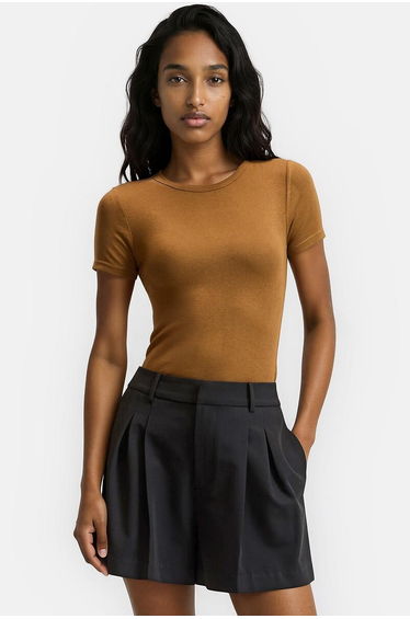 Crew Neck T-Shirt with Short Sleeves