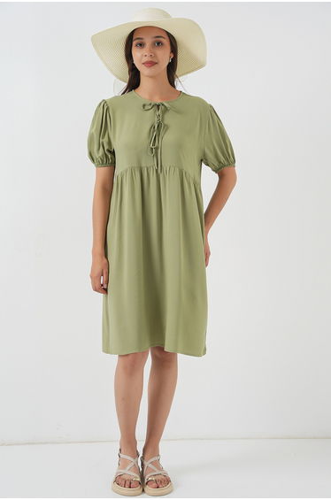 BDART Midi Dress with Bow Tie Closure