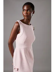 Bow Detail Round Neck Midaxi Dress - 3