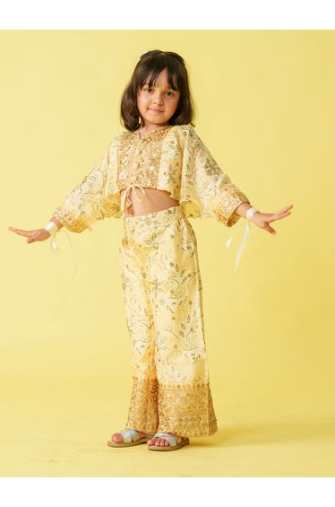 Floral Printed Crop Top and Pants Set