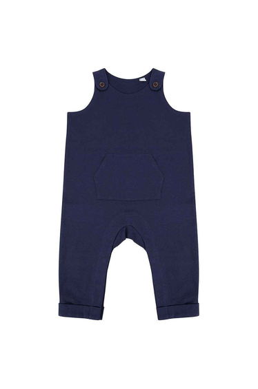 Larkwood Baby Organic Cotton Dungarees - Navy