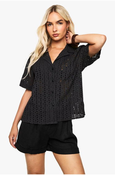 Broderie Short Sleeve Shirt