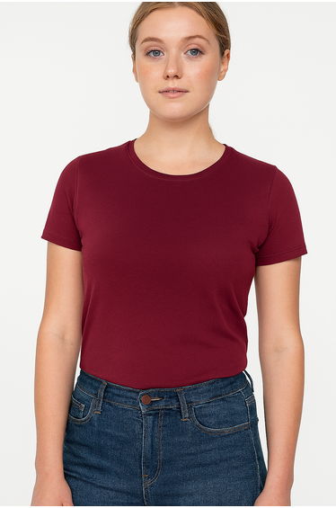 Fruit of the Loom Womens/Ladies Iconic T-Shirt - Burgundy