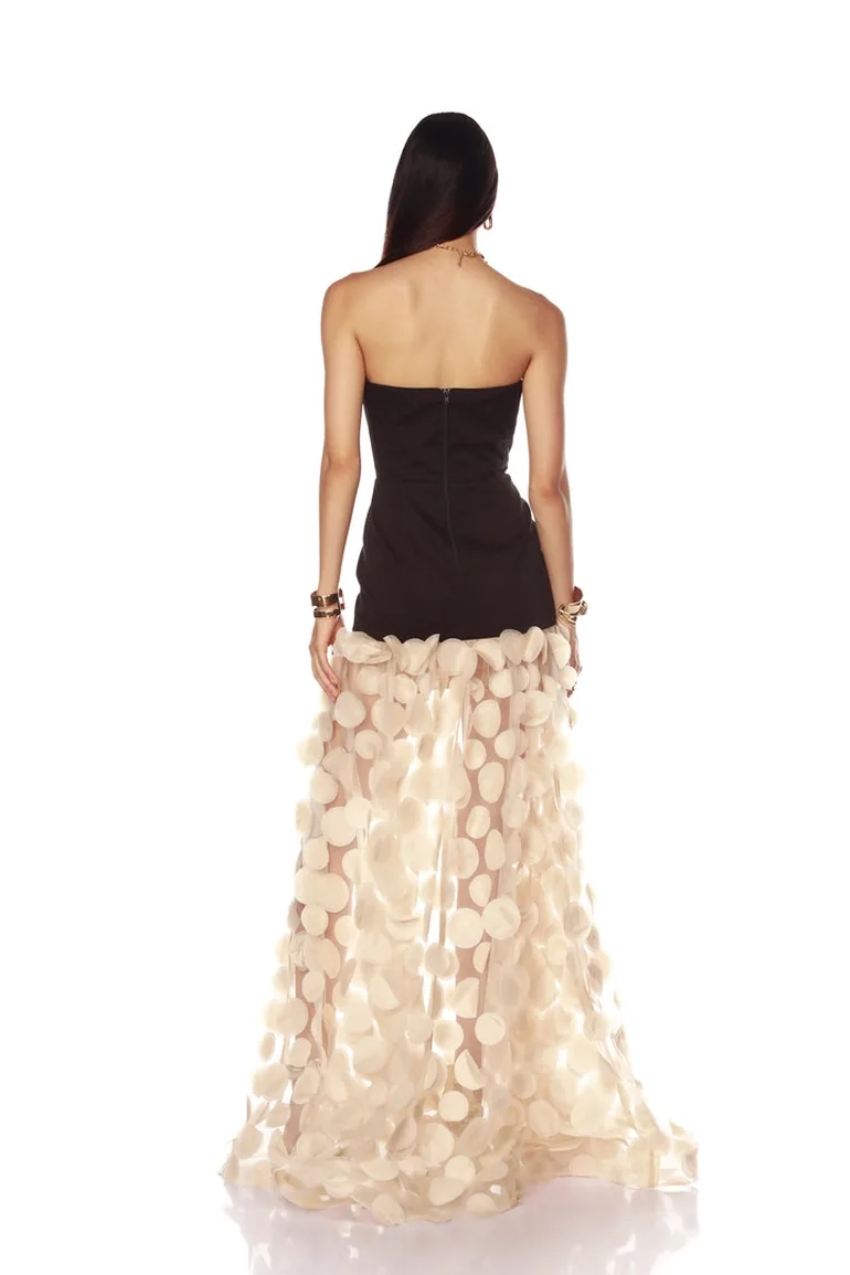 Irene Strapless Sheer Tulle Maxi Dress - 9