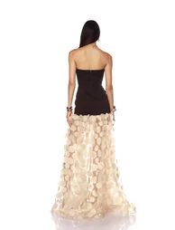 Irene Strapless Sheer Tulle Maxi Dress - 9