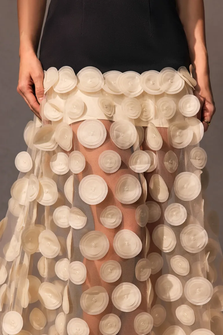 Irene Strapless Sheer Tulle Maxi Dress - 6