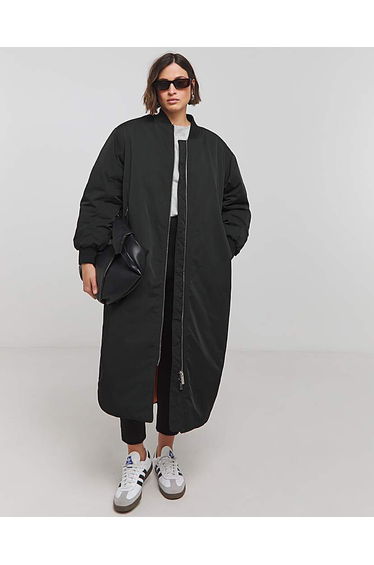 Black Longline Bomber