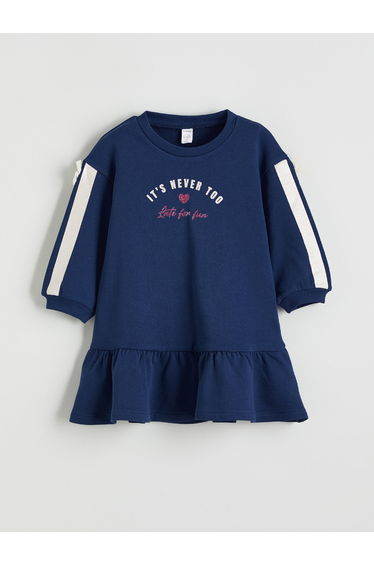 Girls' Long-Sleeve Ruffle Dress