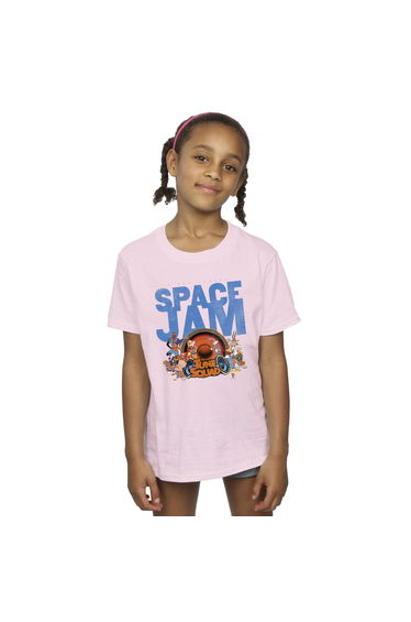 Space Jam: A New Legacy Girls Tune Squad Cotton T-Shirt - Baby Pink